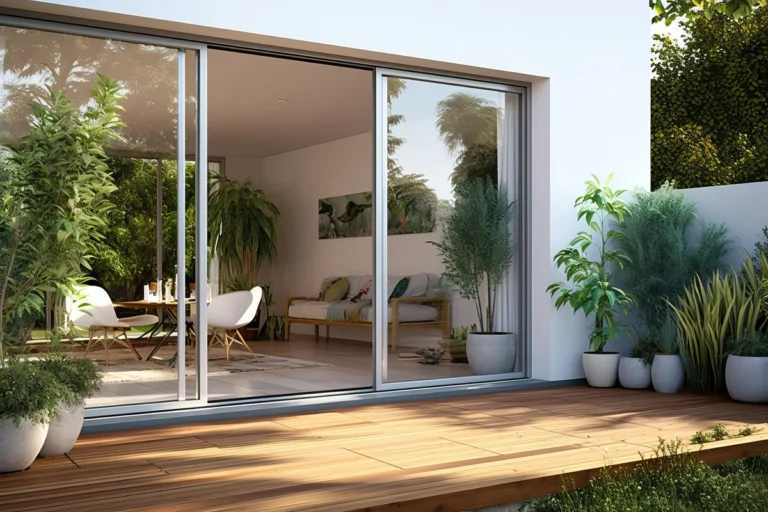 beautiful glass sliding door