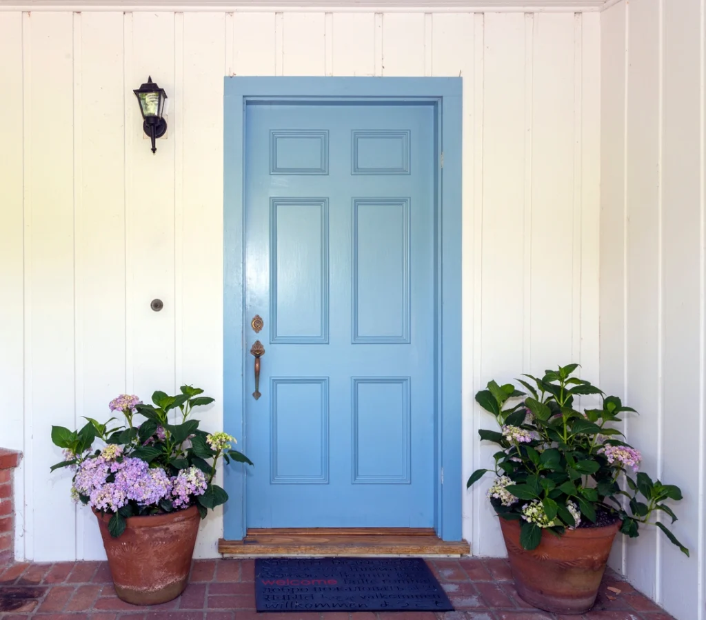 fiberglass door installed for a durable and attractive entryway