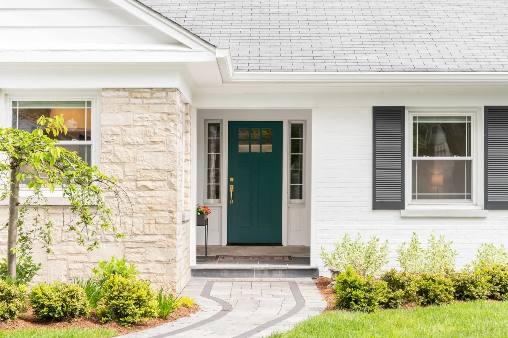 curb view of maryland home with new vinyl door installation