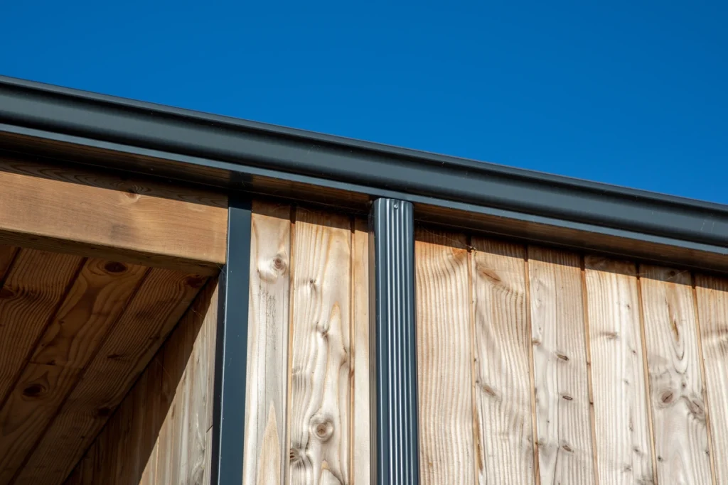 soffit and fascia-black fascia on a home