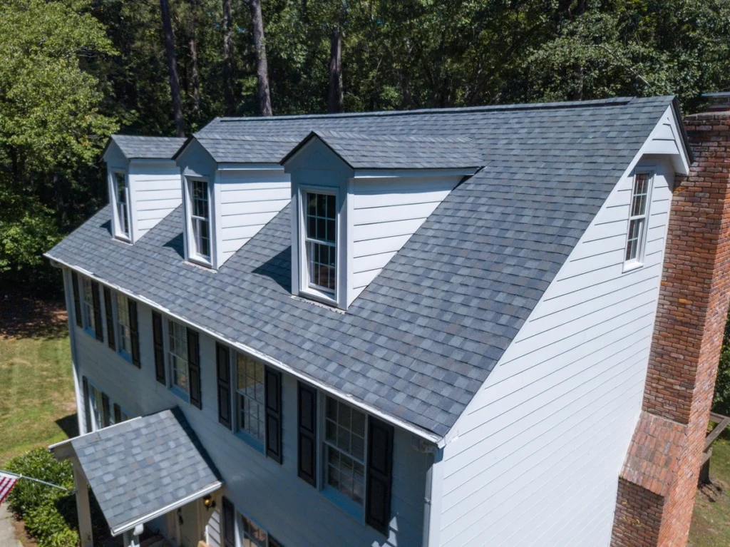 residential roof with architectural shingles