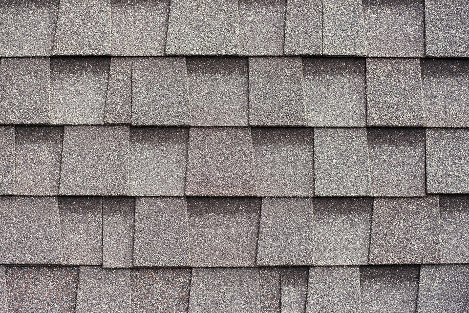 architectural shingles vs 3 tab-close up of gray architectural shingles