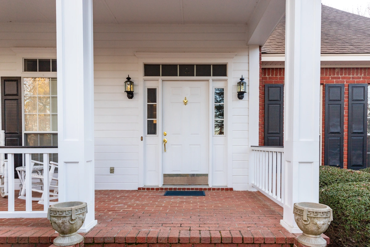 white front door in germantown, md