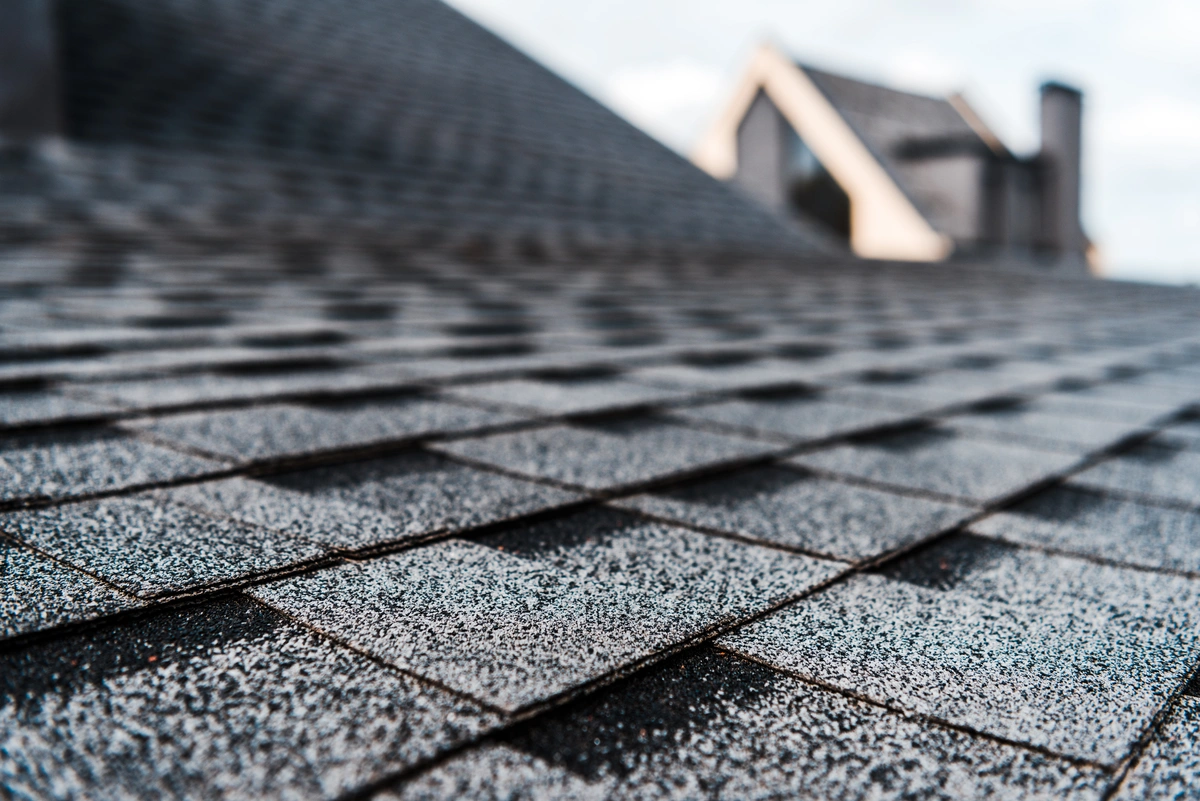 close up of shingles on a roof in bethesda, md