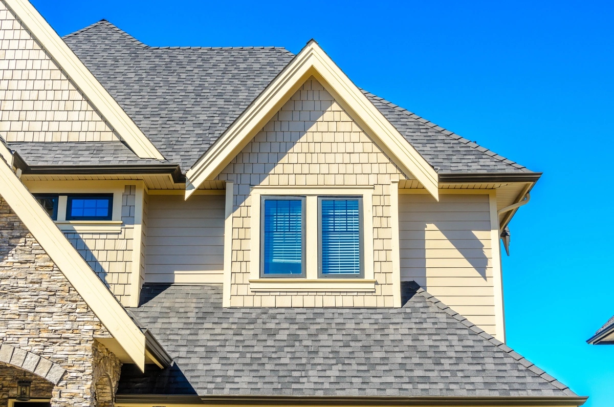 front of a home with new asphalt shingles in bowie, md