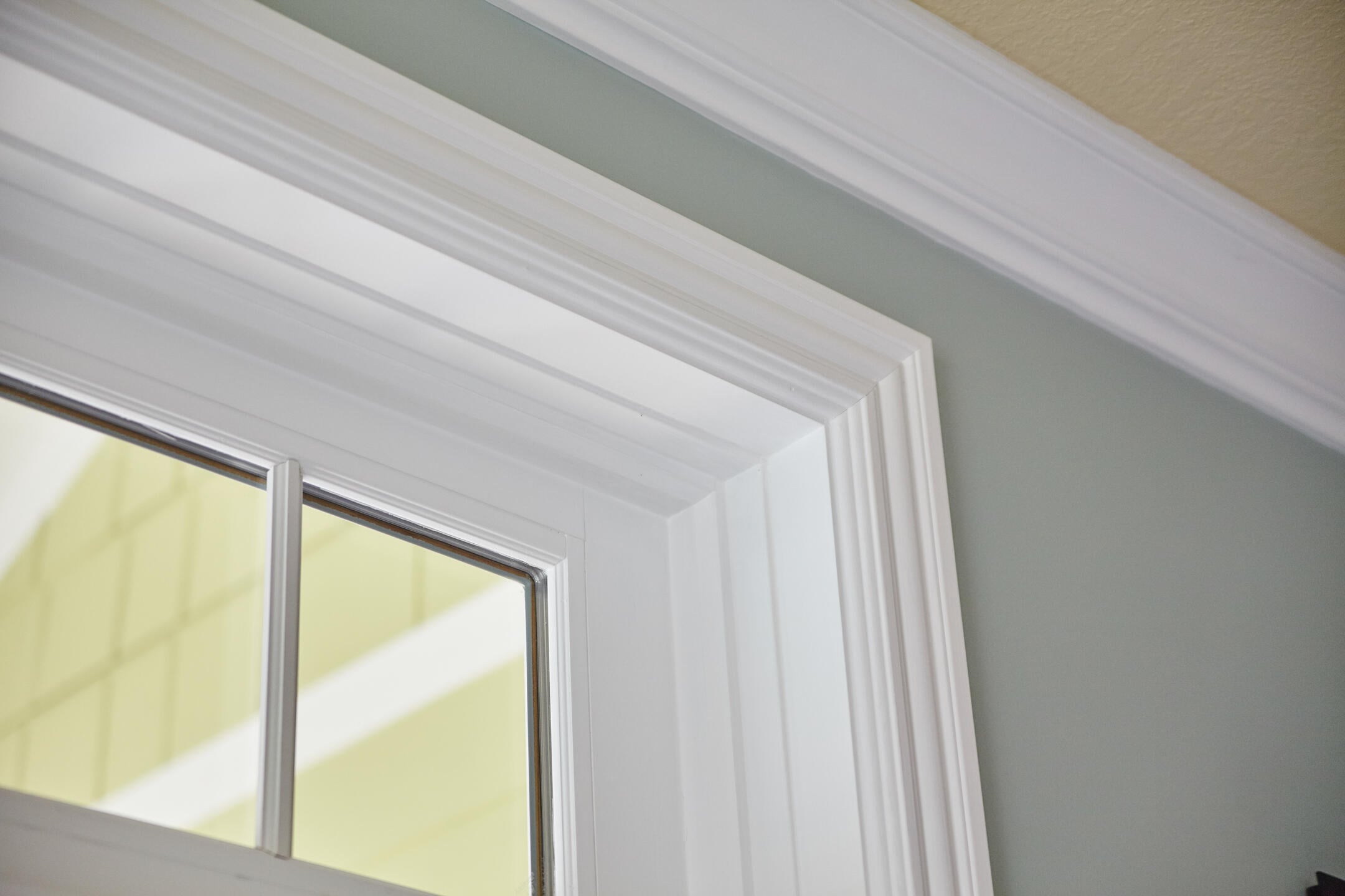 how to frame a window-close up of a white window frame