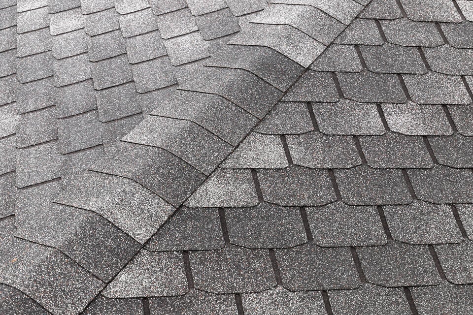 luxury asphalt shingles-house roof with luxury shingles and ridge cap shingles
