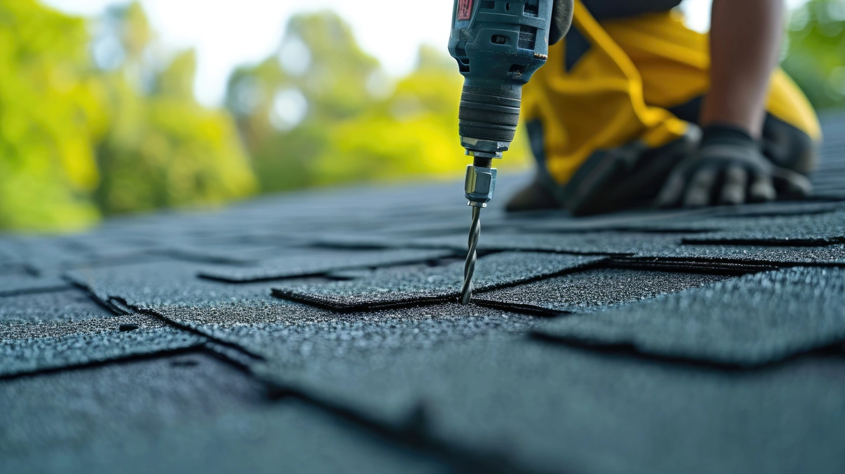 close up to shingle installation