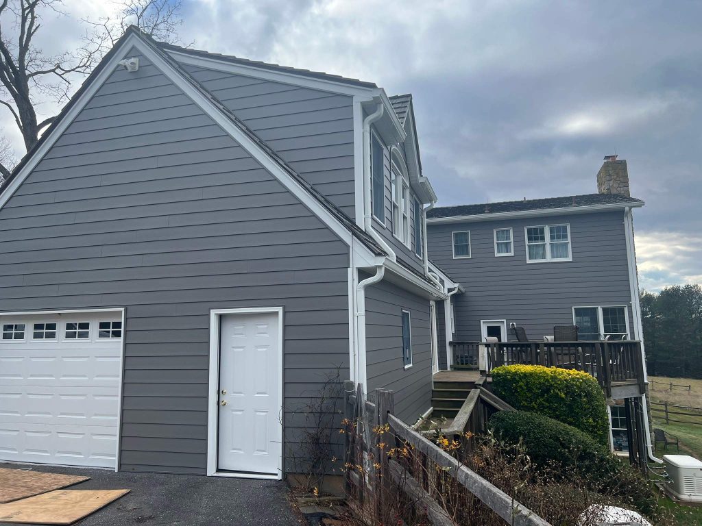 New siding installed on a home in Monrovia, Maryland