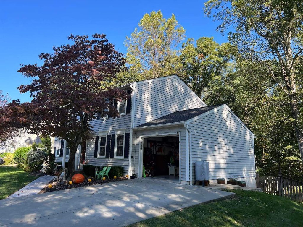 New siding installed on a home in Ijamsville, Maryland